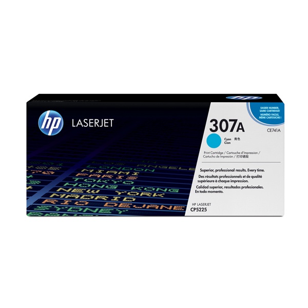 HP 정품토너 No.307A CE741A 파랑 (CP5225dn/7300매)